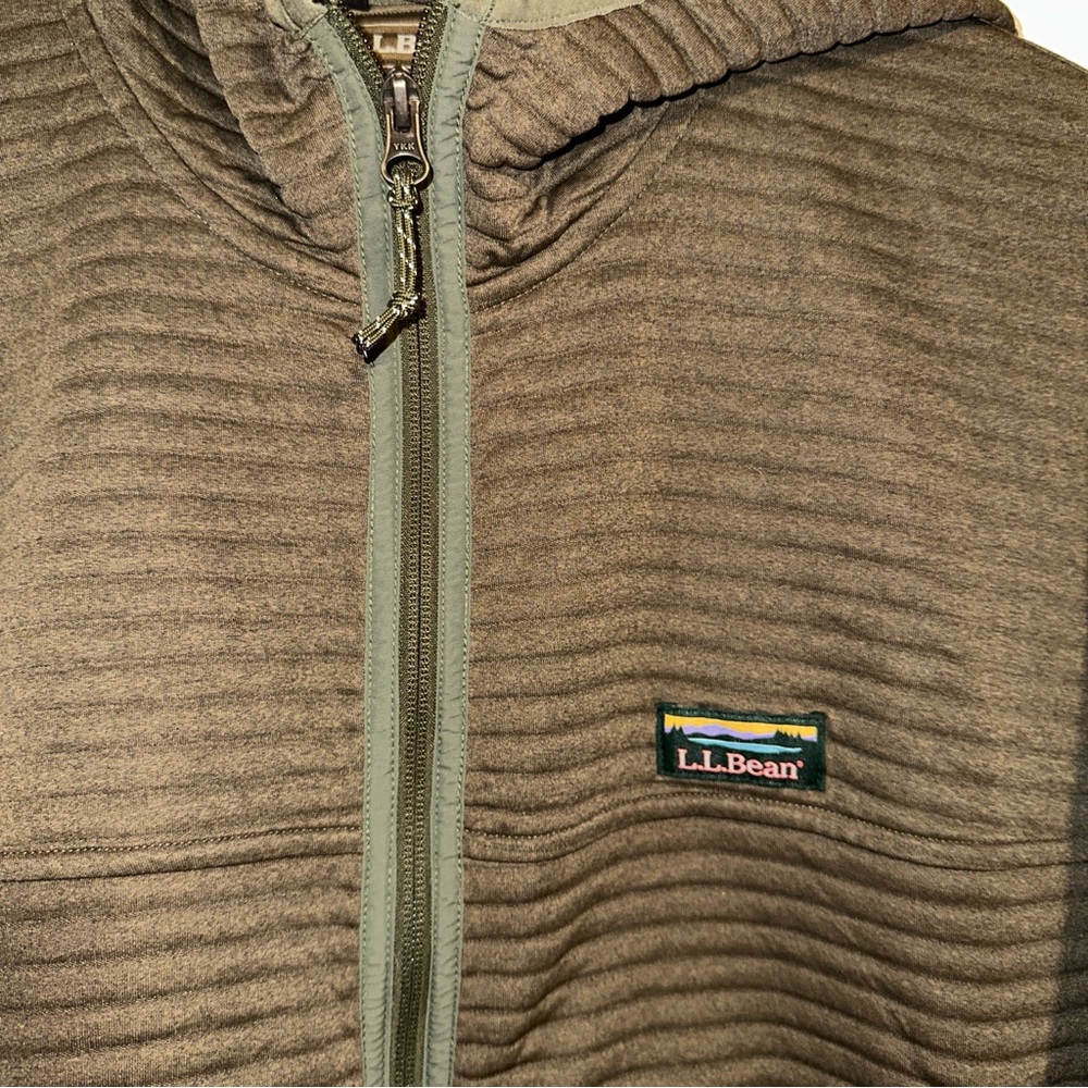L.L. Bean Striped Tan Jacket - Picture 2 of 6